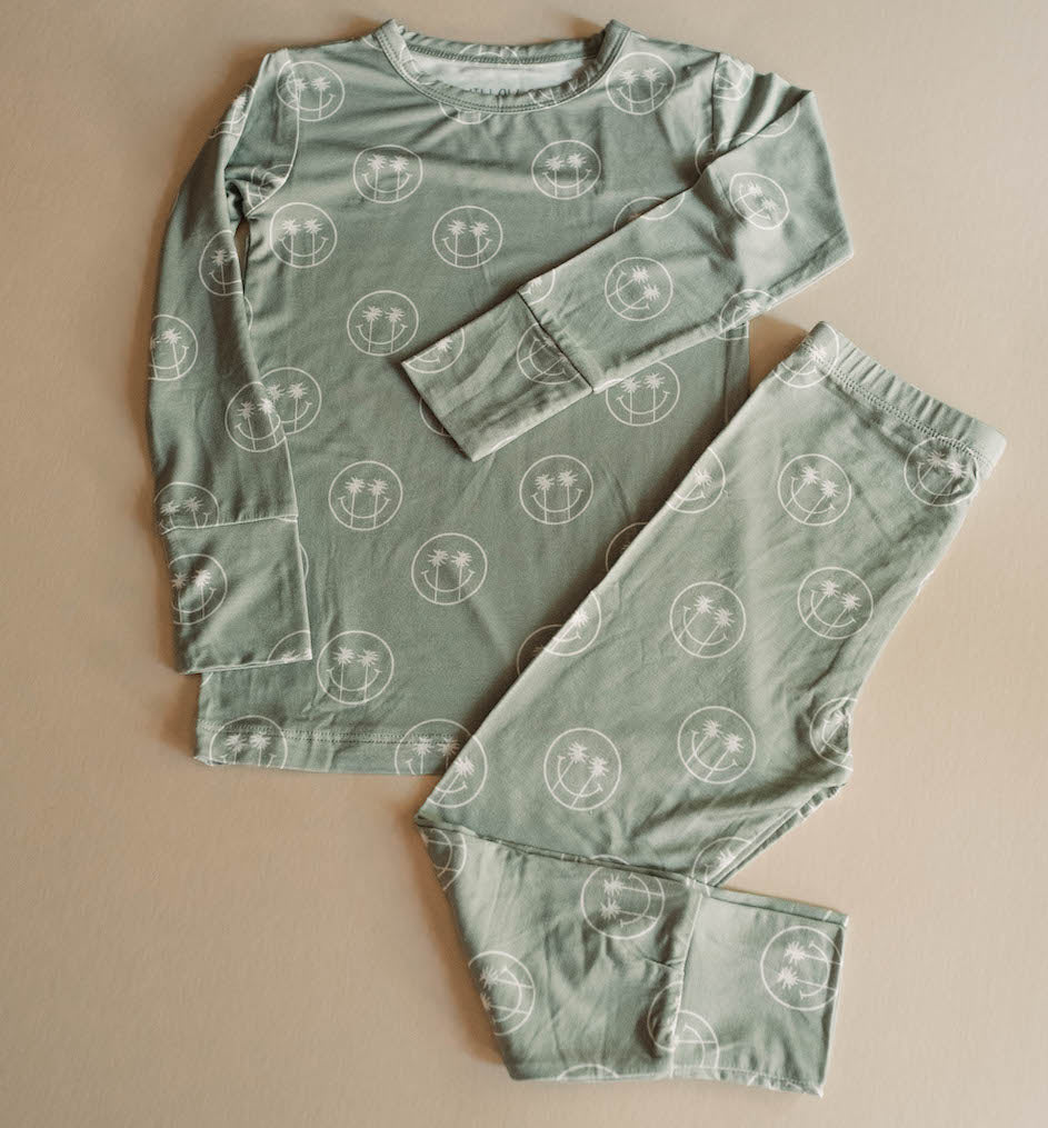 Palms Smiley - Long Sleeve Set