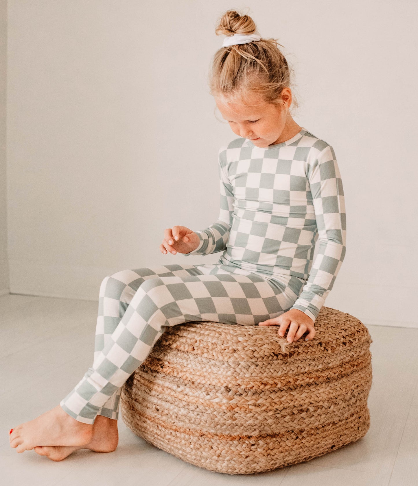 Checkered Sage - Long Sleeve Set