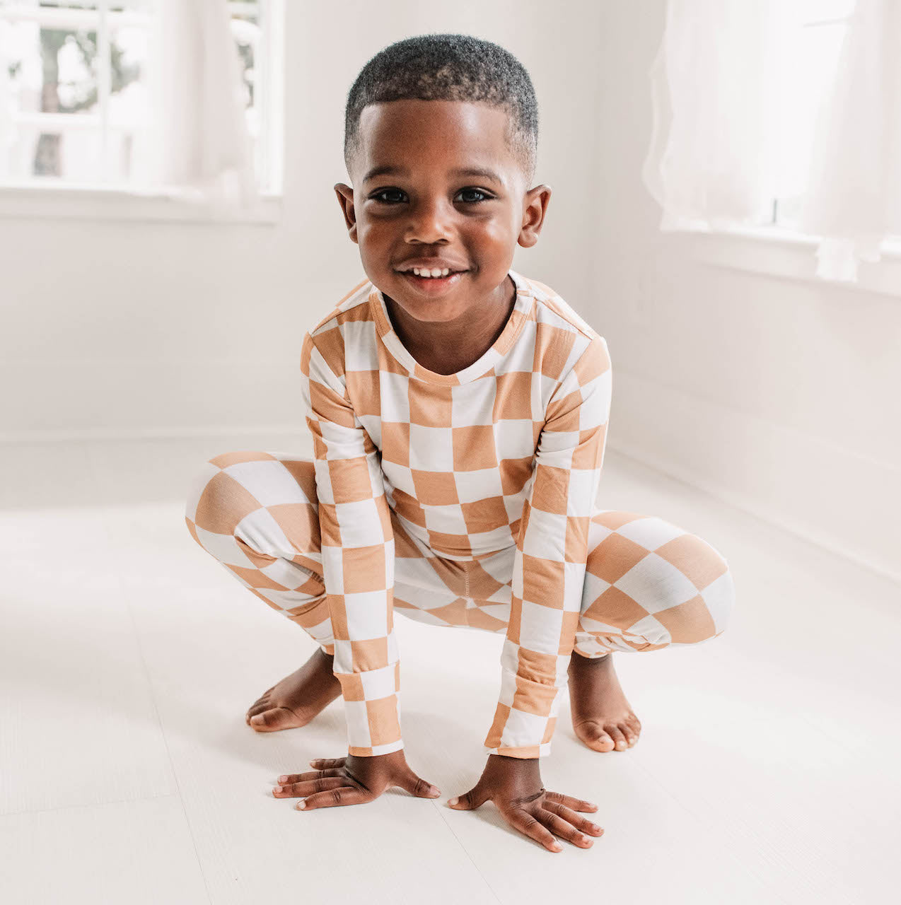 Checkered Ember - Long Sleeve Set
