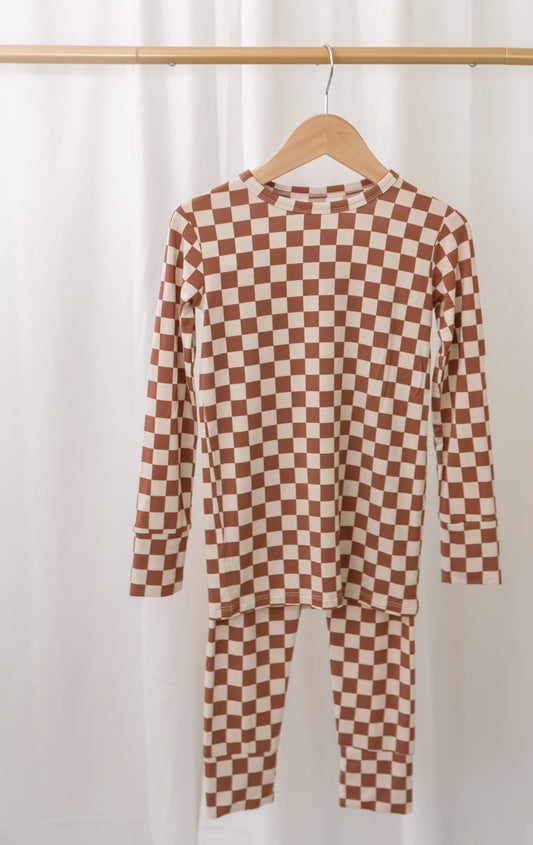 Rusty Checkers - Long Sleeve Set