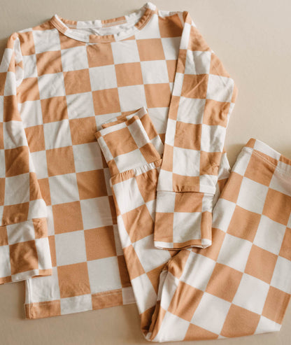 Checkered Ember - Long Sleeve Set